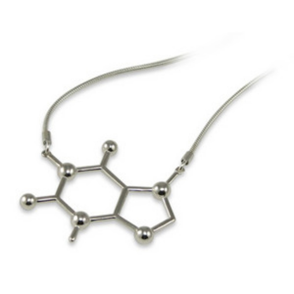 Caffeine Molecule Necklace
